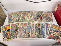 Group shot of entire lot of bagged Master of Kung Fu comics
