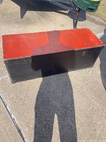 Full view of wooden chest closed