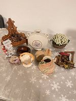 group shot of all decorative items on table
