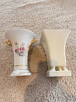 Both vases side by side showing profiles and bases