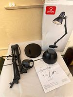 All lamp components, manual and box laid out