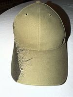 front view of army green baseball cap