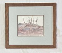 Front view showing complete framed artwork