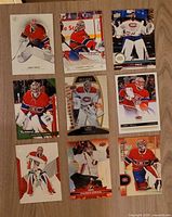 Nine Carey Price Montreal Canadiens trading cards laid out in three-by-three grid