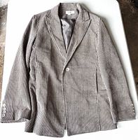 Full view of striped cotton blazer front