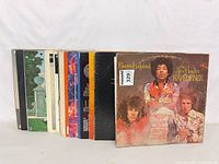 Front row of assorted LPs with The Jimi Hendrix Experience sleeve facing forward