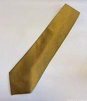 Full view of yellow silk tie front