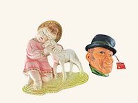 Child with lamb and Bossons bust together