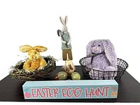 overall lot view with all Easter décor items displayed
