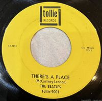 Yellow Tollie label side showing title “There’s A Place”