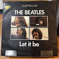 Front of Apple picture sleeve with Let It Be title