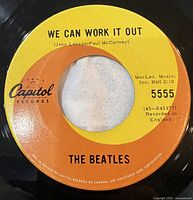 Side A label showing song title, artist, catalog number 5555