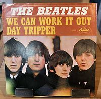 Front of picture sleeve showing title and Beatles portrait