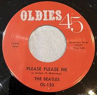 A-side label Please Please Me, catalog OL-150