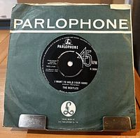 Front of sleeve showing record and label