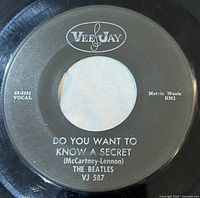 Side A label showing title, artist, catalog, matrix