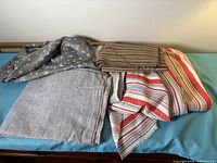 All four fabric cuts laid out together