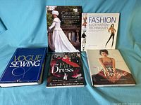 Group image of all five fashion sewing books