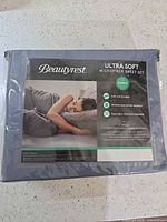 Front of sealed Beautyrest Ultra Soft Microfiber Sheet Set package