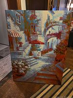 Front view of the 48x36 canvas print showing artwork and surface condition