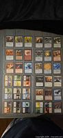 Binder pages filled with Magic: The Gathering cards