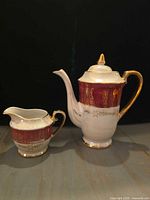 Teapot and creamer full view