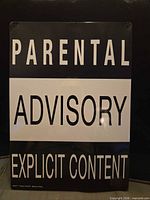 Front of metal sign showing full text