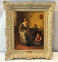 Full view of framed painting front