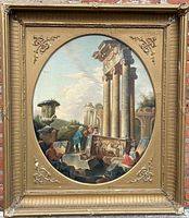 Full view of framed painting