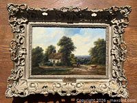 Front view of framed painting