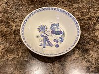 Top view of Figgjo Lotte bowl showing interior design and rim pattern