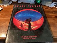 Front cover of "Space Places" hardcover showing title and cover image