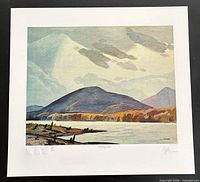 Full view of lithograph with margins showing numbering and signature