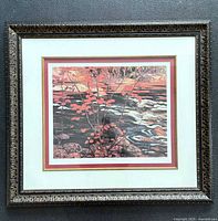 Framed print full view showing frame, mats, and artwork