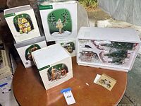 All boxed buildings and open styrofoam package on table