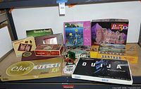 Full shelf view showing all boxed games and puzzles