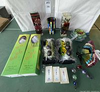 All items in lot arranged on table