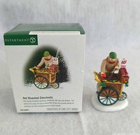 Figurine next to original box front view