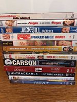 Stack of DVD spines showing all 12 titles