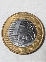 Obverse showing numeral 1, date 2003, bimetallic composition
