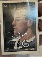 Front of autographed Dave Ellett O-Pee-Chee card