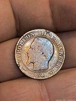 Obverse with Napoleon III bust and legend visible