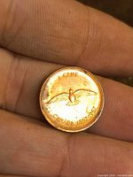 Reverse showing rock dove design and dual date 1867-1967