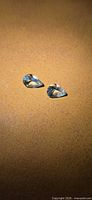 Pair of pear-cut aquamarines top view