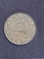 Reverse side showing denomination and date