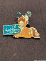 Front view of Bambi WDCC membership pin