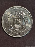 Reverse side showing Schwaben Klub crest and 50 Jahre dates