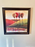 Front view of framed artwork showing subject and frame