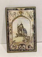 Front view of rectangular Lord of the Rings plaque with detailed illustration