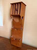 Front angled view showing entire pine letter holder